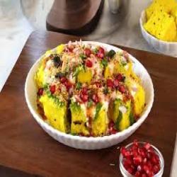 Homemade Dhokla Chaat